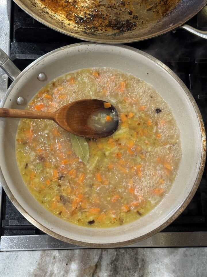 a photo of the vegetables simmering in a pan