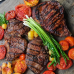 Steak and Vegetables on a platter
