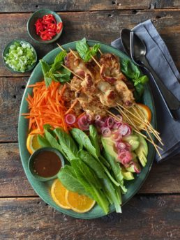 Whole30 Chicken Skewer Salad