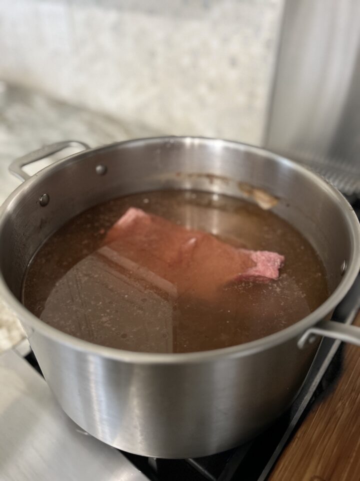 beef in pot