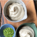 Two crum-bowls with cashew crema