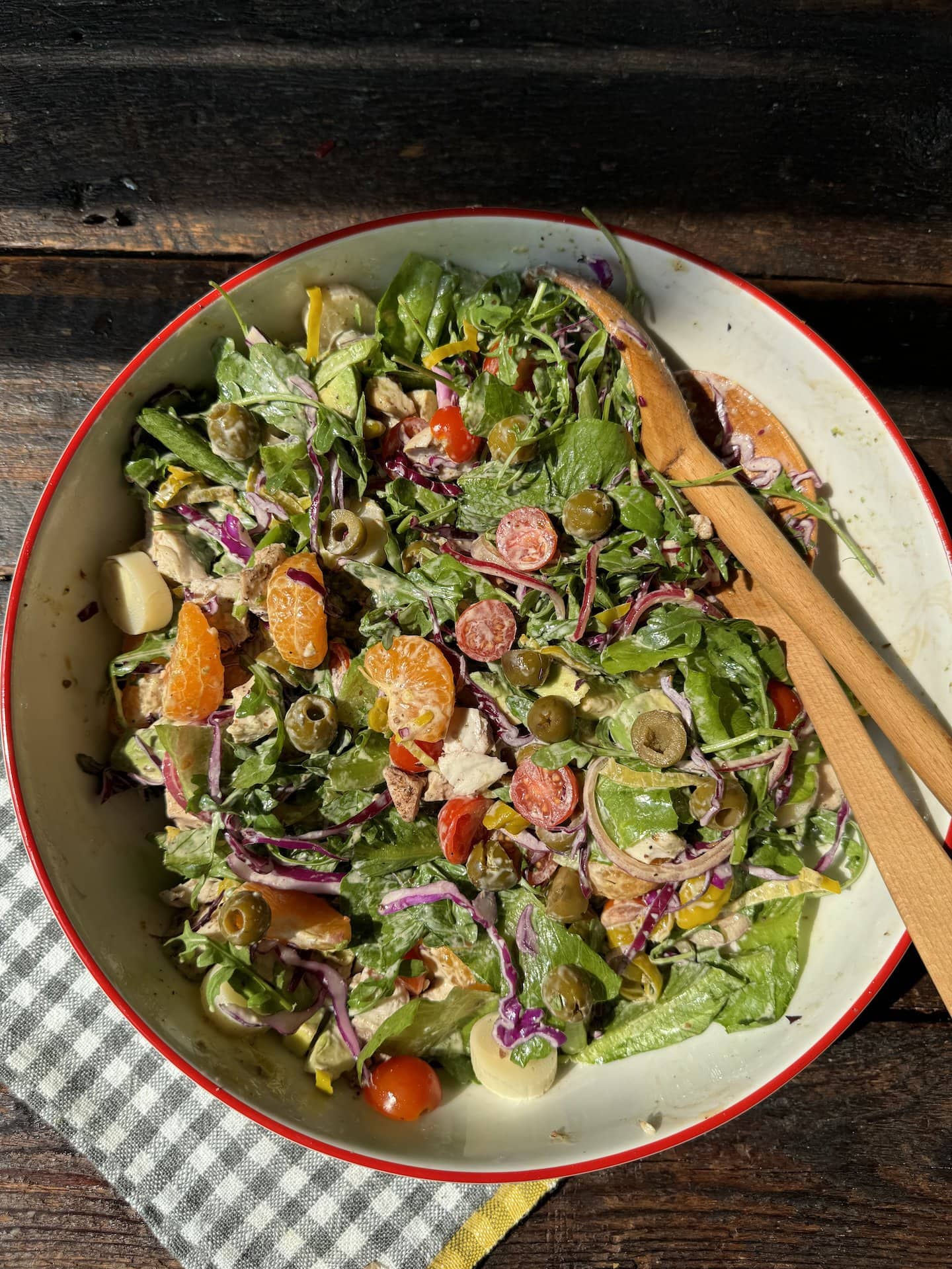 fall chopped salad with citrus dressing Winter Chopped Salad with Citrus Dressing