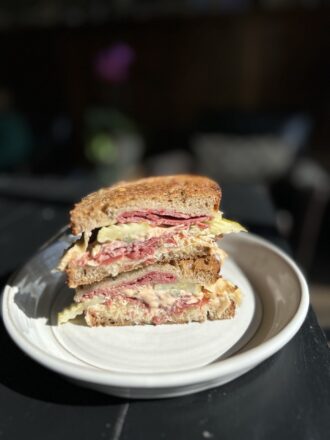stacked reuben sandwich