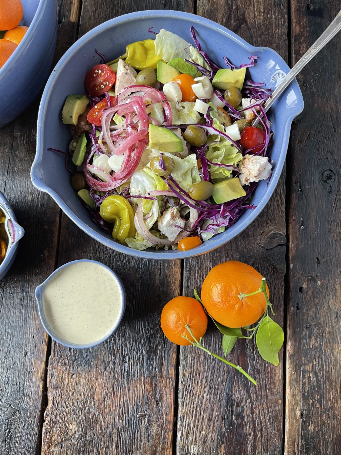 citrus chopped salad and dressing