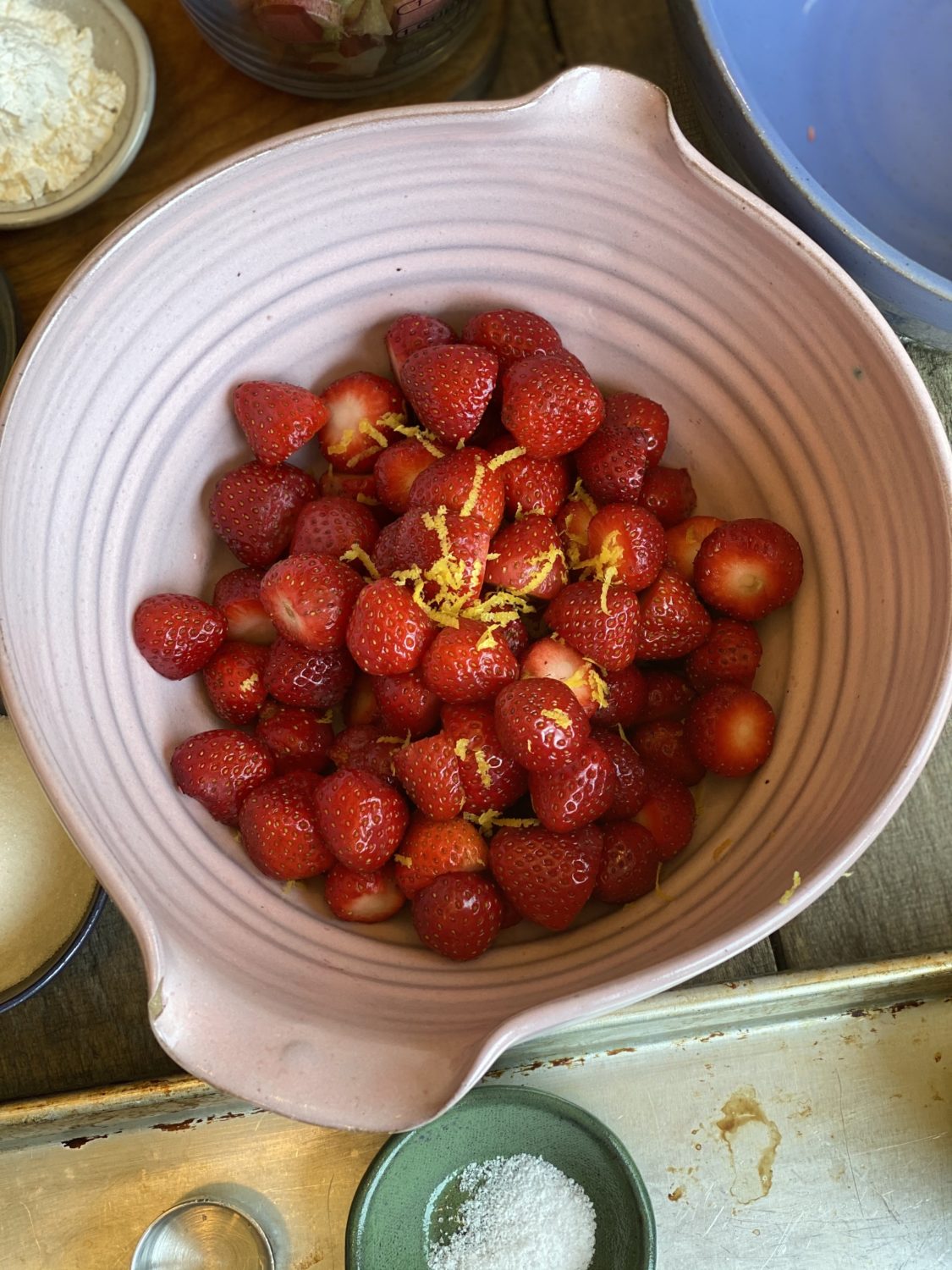 strawberries in everything bowl