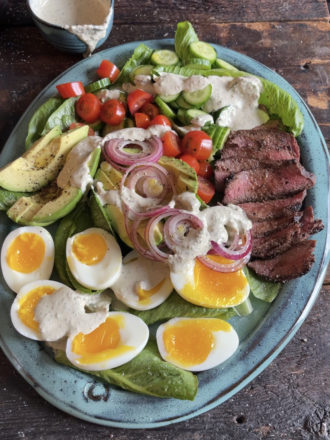 whole30 steak cobb with dressing