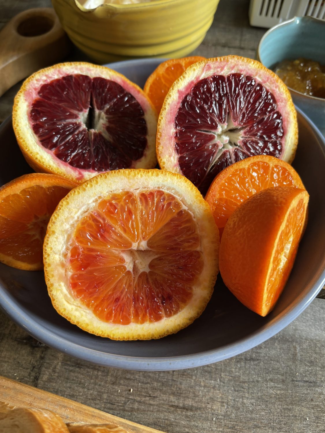 blood orange and tangerine