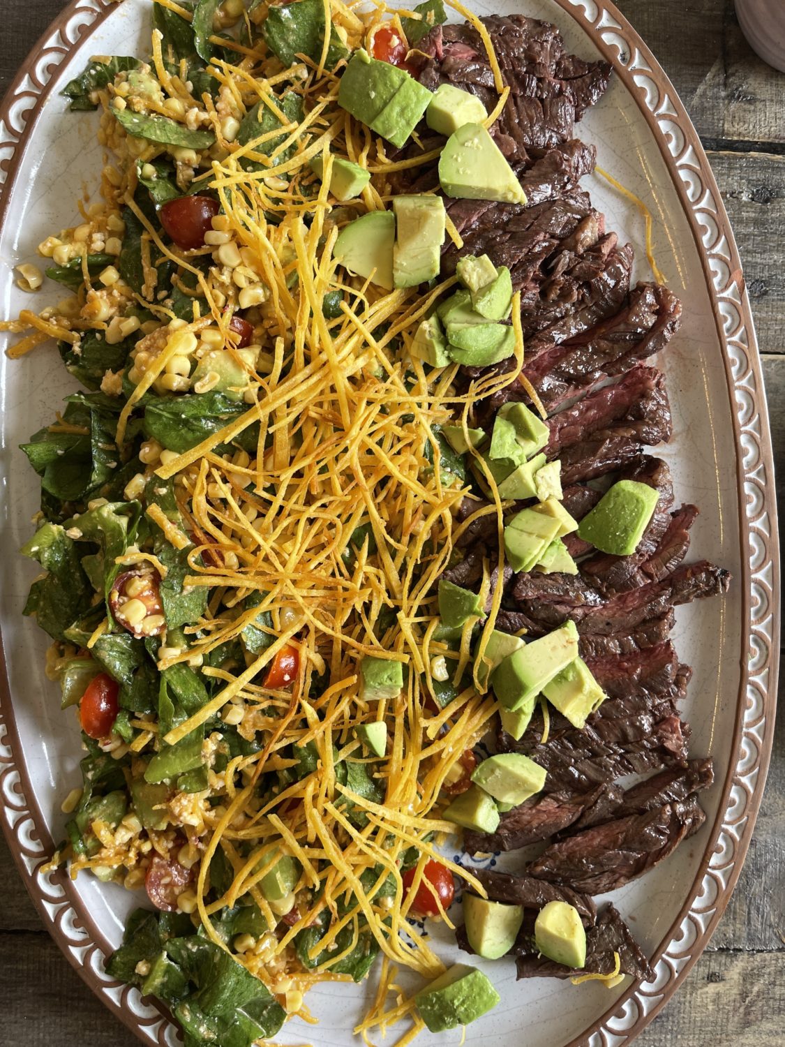 epic taco salad on a platter