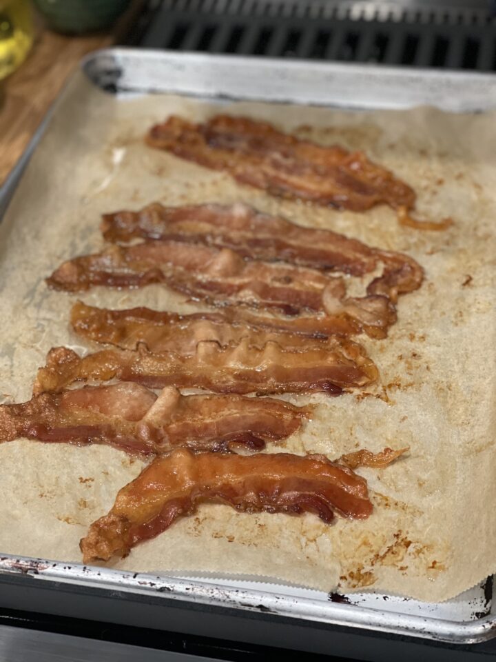 Bacon on a sheet pan.
