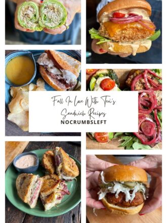 Collage of different sandwiches