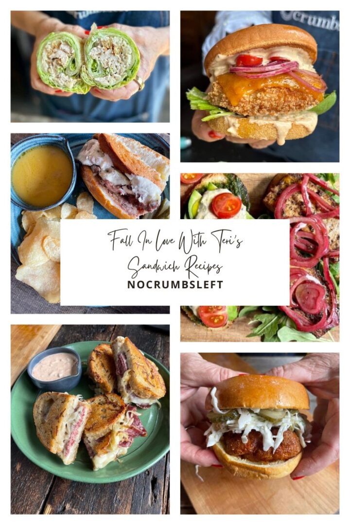 Collage of different sandwiches