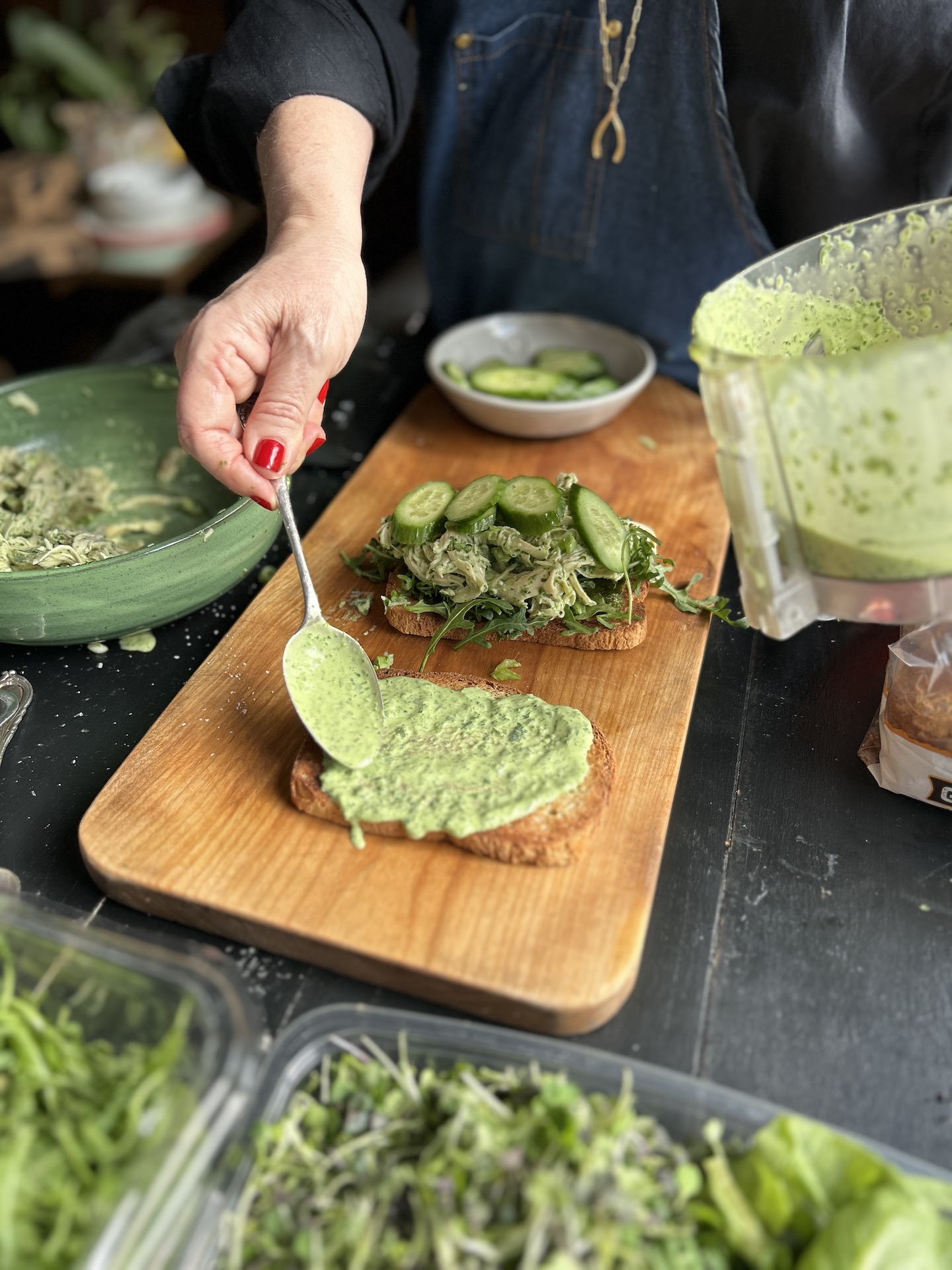 no crumbs left green goddess dressing Crispy Passport Chicken Salad with Green Goddess Dressing MAGIC ELIXIRS (TM)