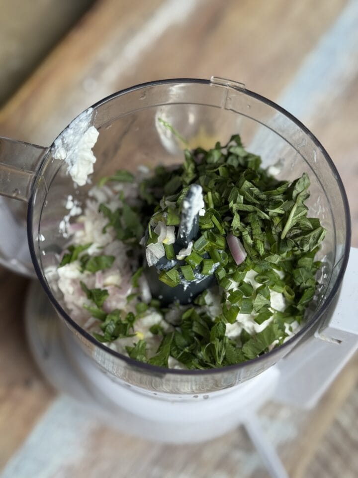 dip ingredients in a food processor