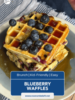 image for pinning blueberry waffles on pinterest