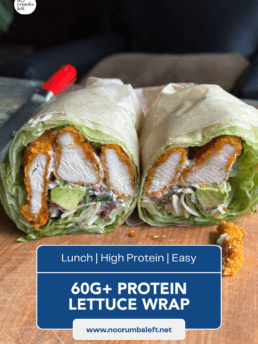 image for pinning high protein lettuce wrap on pinterest